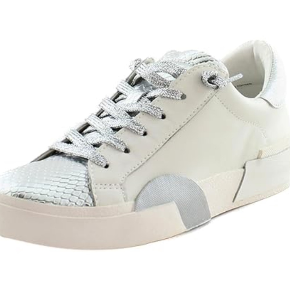 Dolce Vita White and Silver Sneakers with Minimalist Design